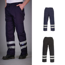 Yoko Hi-Vis Men's Reflective Ballistic Trousers BS015T-Workwear Polycotton Pants