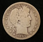 1895-S Barber Half Dollar 50C VG Very Good Key Date (#SLC00267)