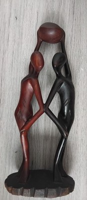 Afrikanisches handgefertigtes Tanzpaar, seltener Fund, afrikanisches Dekor, einzigartiges Design