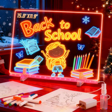 LED Drawing Board for Kids- Erasable Acrylic Electronic White Boards,15.8''X11.9