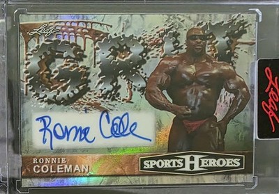 2026 Leaf Sports Heroes RONNIE COLEMAN Silver Metal GRIT AUTO Autograph 1/9
