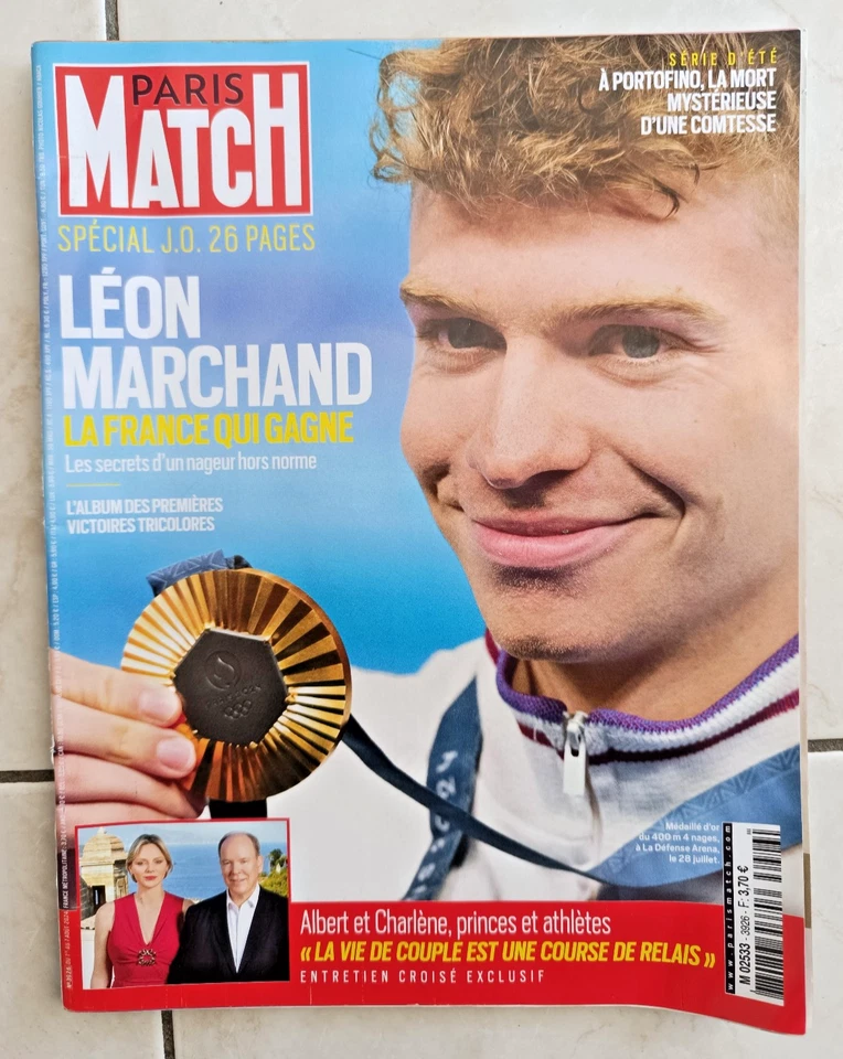 PARIS MATCH - LÉON MARCHAND - N°3926 - 1er au 7 août 2024 - Photo 1/1