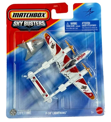 Matchbox Sky Busters P-38 Lockheed Lightning Mattel Diecast Plane - Brand New - Image 1 of 2
