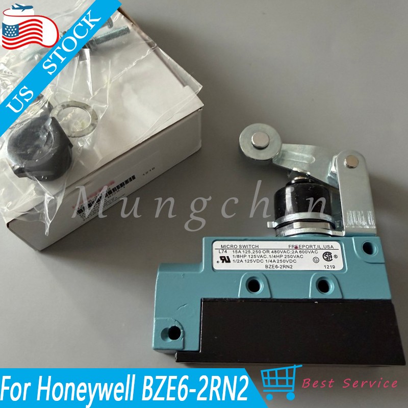 Micro Switch Roller Plunger Limit Switch BZE62RN2 For Honeywell BZE6-2RN2 15A US