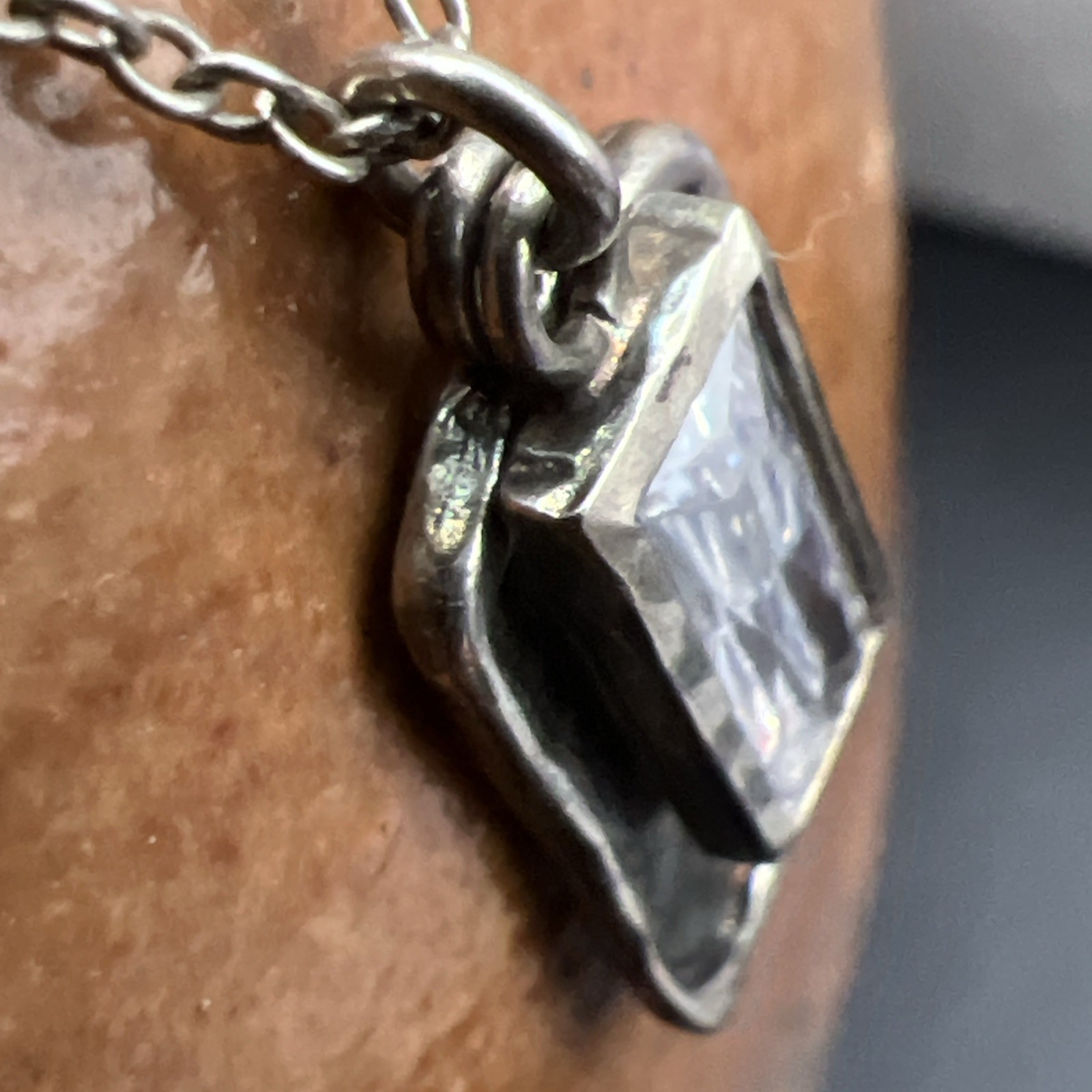 Silpada ~ N3097 Creative Spark ~  Pendant Necklace CZ 925 Sterling Silver ~ 16”