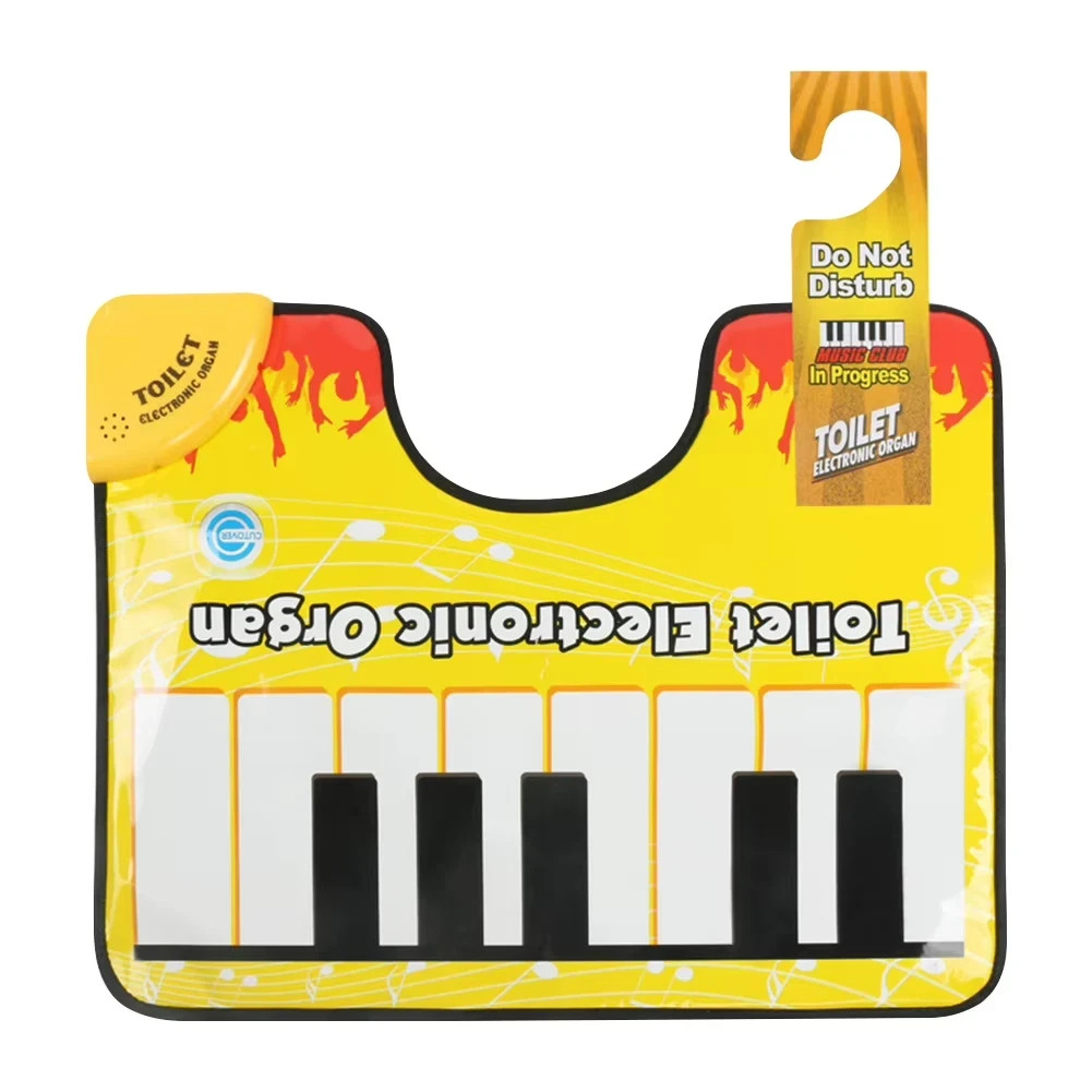 1Pcs Toilet Piano Mat Novelty Potty Piano Sounding Carpet Bathroom Funny Toe Mus