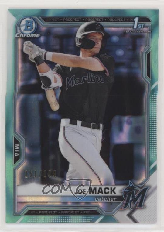 2021 Bowman Draft Chrome Aqua Lava Refractor 151/199 Joe Mack #BDC-159 2a9