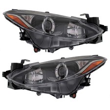 Headlight Set For 2014-2016 Mazda 3 And 3 Sport Left And Right With Bulb 2pc