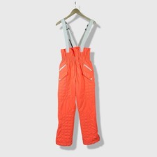Salopette pantaloni da neve trapuntati Free People Movement bavaglino sci donna XS arancione fluo