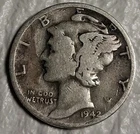 1942 Mercury Dime Circulated Philadelphia 90% Silver