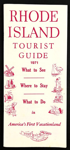1971 Rhode Island Tourist See Do Guide Interest Points Vintage Travel Booklet RI