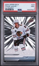 2024-25 UD 227 FRANK NAZAR PSA 9 OUTBURST YOUNG GUNS ROOKIE CARD RC