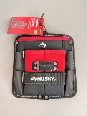 #ad #ad Husky 7 in. 3 Pocket Clip On Tool Belt Pouch Heavy Duty Storage $14.00