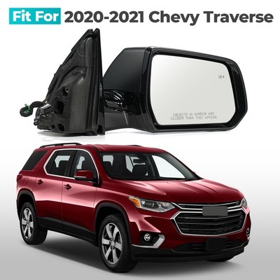 For 2020-2021 Chevy Traverse LT RS Side Mirror W/BSD W/Turn Signal Right 8 Pins