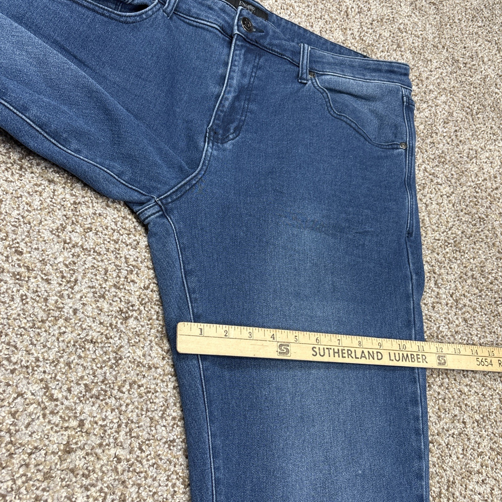 Ethanol Jeans 38x30 Straight Men's Stretch Denim Blue (37x29) - View 12