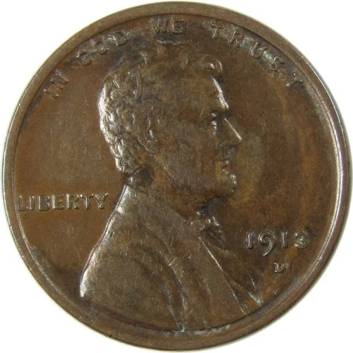 1913 D Lincoln Wheat Cent XF EF Extremely Fine Details SKU:I26095