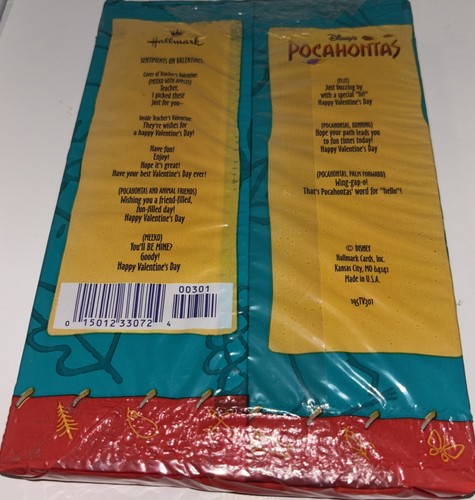 Neu Vintage Hallmark Disney Pocahontas Valentinskarten mit Umschlägen 30er-Pack - Bild 4 von 6