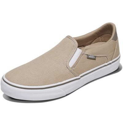 Vans Asher Deluxe Slip On Skate Shoes Tan Incense VN000CSY4MG Mens Size 10.5 NWB