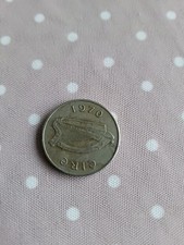 1970 Irish SMALL 5p five new pence coin HARP and BULL Eire Ireland - circulated