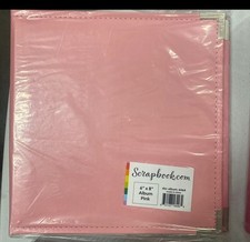 Scrapbook 6  X 8  PHOTO ALBUM PINK VINYL New 2 Ring Binder