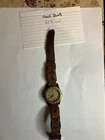 Vintage Timex Quartz Watch Brown Leather Strap Classic Casual Watch