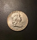 1955 P Franklin Half dollar Au / Rim Toning Good Details & FBL