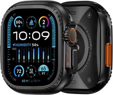 Case for Apple Watch Ultra 49mm Rugged Metal Bumper Thin Frame Black