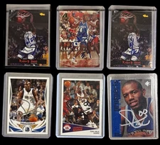 Kentucky Wildcats Signed Card Lot (8) With Tony Delk & Rodney Dent