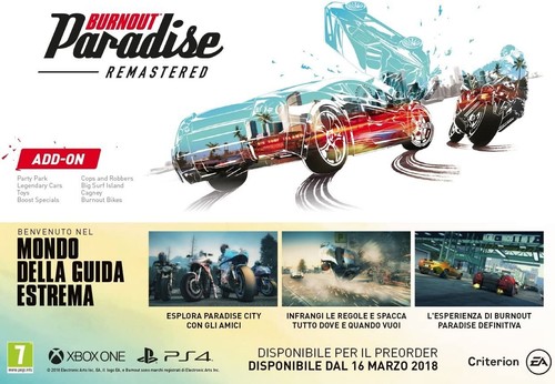 Xbox One Burnout Paradise HD (Italian Box - Multi Lang in Game) /Xbox O Game NEW - Picture 2 of 10