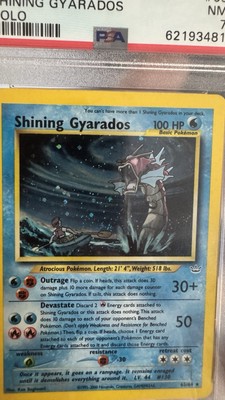 SHINING GYARADOS 65/64 PSA 7 NEO REVELATION POKEMON HOLO