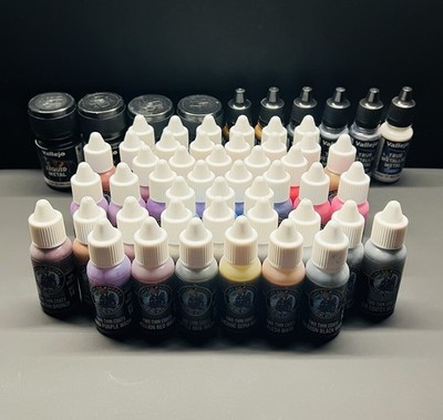 Warhammer Miniature Paint LOT - Two Thin Coats, Vallejo - 55 total