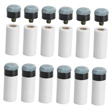 AccEncyc 12 Set Billiard Cues Tips Replacement Pool Cue Tips with White Pool
