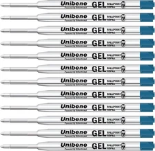 Parker Compatible Gel Ink Ballpoint Refills 12 Pack,0.7mm Medium Point- 6 Bla...