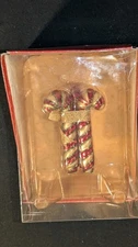 Vintage Flitz And Floyd Three Candy Cane Ornament New In Box