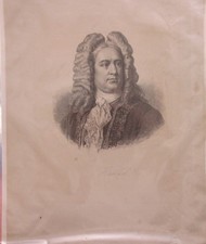 19th cent. engr. George F. Handel by F. Moras, German-British Composer xyz