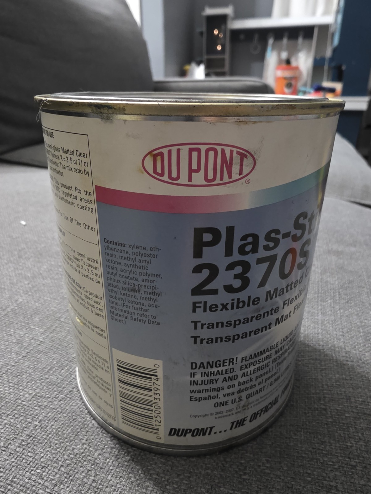 1 U.S. Quart Dupont Axalta Cromax Plas-Stick 2370S Flexible Matted Clearcoat