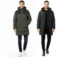 Men's Padded Zip Removable Hood Long Puffer Down Jacket Warm Parka Winter Coat