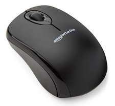 Amazon Basics 2.4 Ghz Wireless Optical Computer Mouse with USB Nano Receiver,
