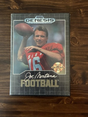#ad Joe Montana Football Sega Genesis 1990 Complete CIB w game amp; manual $13.99