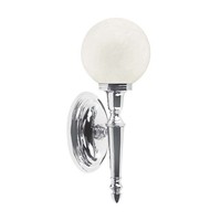 Wandlampe Leuchte Spiegellampe Led Badezimmerleuchte Chrom Poliert Glas Kugel
