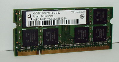 1GB Qimonda PC2-5300S DDR2 RAM HYS64T128021EDL