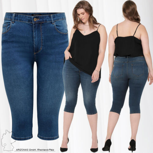 ONLY CARMAKOMA Damen Capri Jeans Shorts 3/4 Denim Hose Übergröße Plus Size - Bild 1 von 8