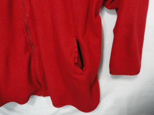 Woman Within Red Fleece Zip Up Jacket Soft w- Pockets Activewear Women's Size 3X - Picture 2 of 7