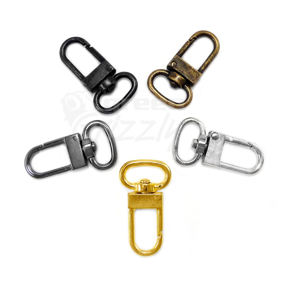 Carabiner Keyring 10 Pcs Swivel Lobster Clasp Clips Snap Hooks Keychain Bag DIY Craft Key-in Jewelry Findings Keyring Making Kit - Foto 5