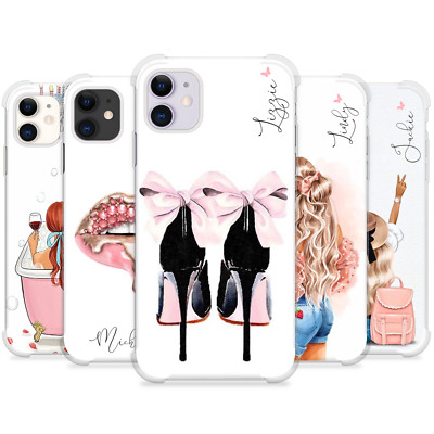 Personalisierte Handyhülle Name Stoßfest Cover für iPhone 13 12 11 XR 14 15