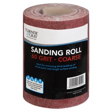 Turner & Gray Sanding Roll Abrasive For Wood, Paint & Rust - 60 Grit Coarse