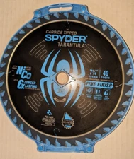 Carbide Tipped "Spyder Trantula", 7 1/4 inch, 40 Tooth, Fine Finish