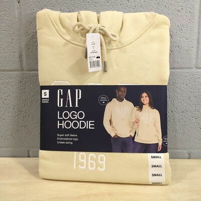 NEW GAP Logo Hoodie Unisex Size Small Soft Fleece Embroidered Logo AA3