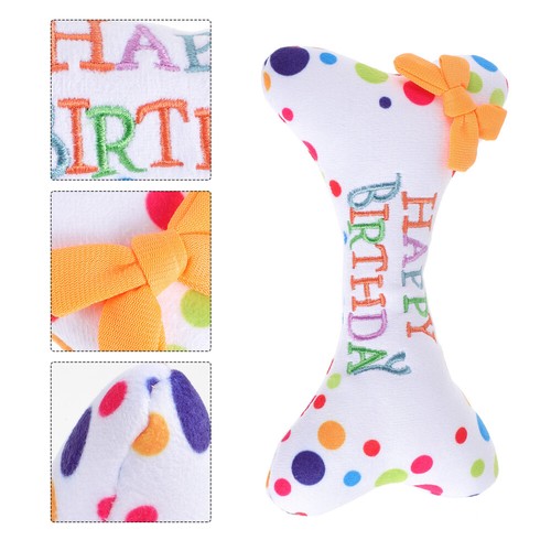 1PZ Giocattolo Osso Cane Gatto Cane Compleanno Cucciolo Chew Bones Pet Chew Toy Cane Giocattolo Compleanno - Foto 5 di 11