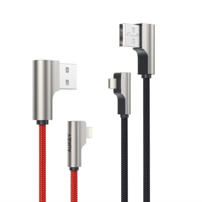 4 PKG USB-A Nylon Braided iPhone Fast Charging Cable Red/BLK for iPhone iPad